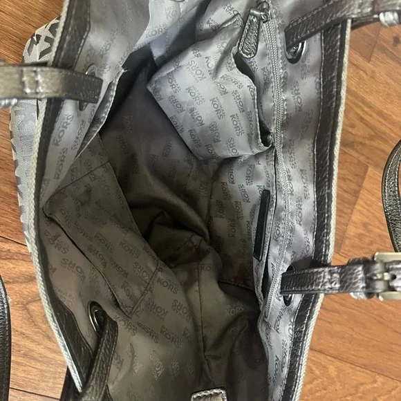 Michael Kors Gray Logo Tote - Picture 3 of 5